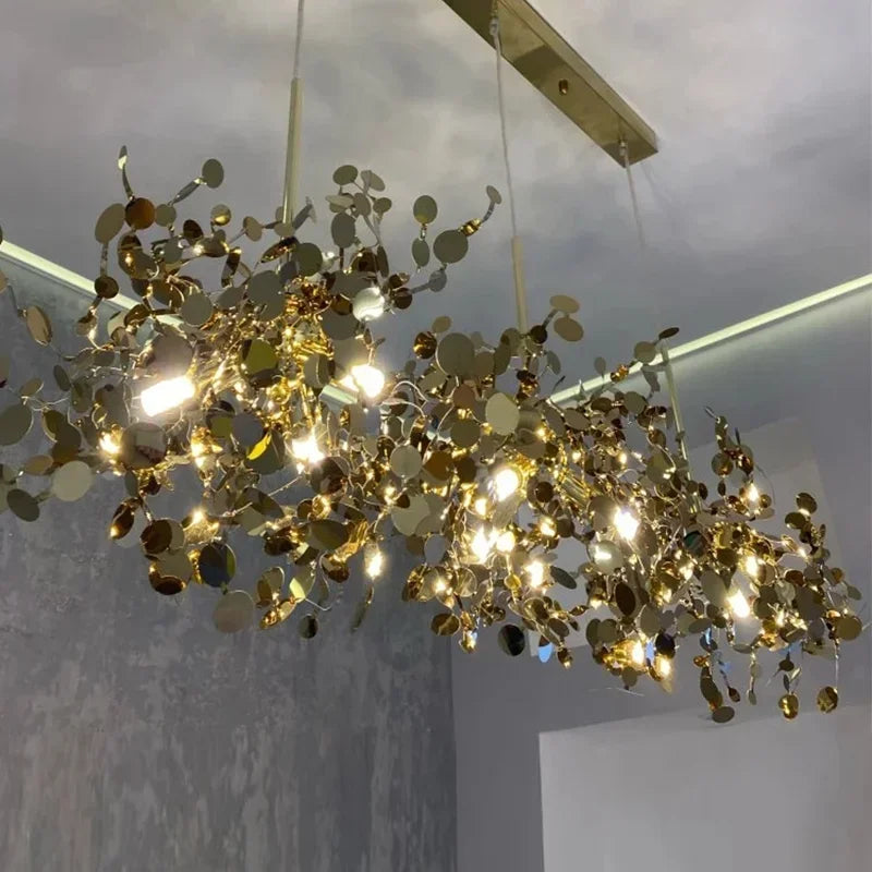Lustre Folhas de Ouro